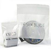 6 Mil White Block Reclosable Poly Bags image