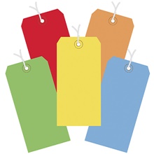 13 Pt. Shipping Tags - Assorted<br/>Color Packs - Pre-Strung image
