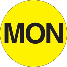Days of the Week Inventory Labels - Circles image