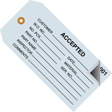 Inspection Tags 2 Part Numbered 000 - 499 image