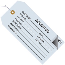 Inspection Tags 2 Part - Numbered 000-499 - Pre-Wired image