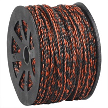 Black/Orange Twisted Polypropylene Rope image