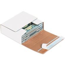 5 3/4 x 5 1/16 x 1 3/4" White Self-Seal CD Mailers image