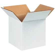 6 x 6 x 6" White Corrugated Boxes image