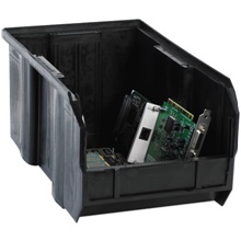 14 3/4 x 8 1/4 x 7" Black Conductive Bin Boxes image