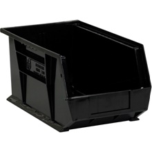 14 3/4 x 8 1/4 x 7" Black Plastic Stack & Hang Bin Boxes image