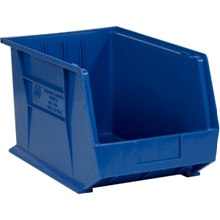 18 x 11 x 10" Blue Plastic Stack & Hang Bin Boxes image