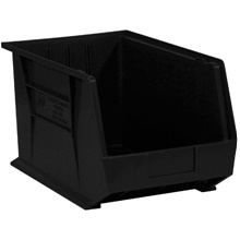 18 x 11 x 10" Black Plastic Stack & Hang Bin Boxes image