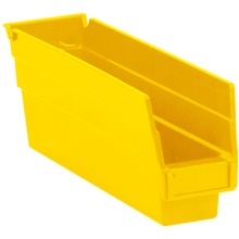 11 5/8 x 2 3/4 x 4" Yellow Plastic Shelf Bins image