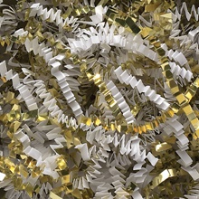 10 lb. White and Gold Metallic Blend Crinkle Paper image