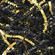 10 lb. Black and Gold Metallic Blend Crinkle Paper image