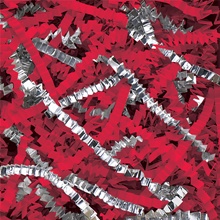10 lb. Red and Silver Metallic Blend Crinkle Paper image