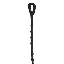 8" Beaded Security Tie - Black image