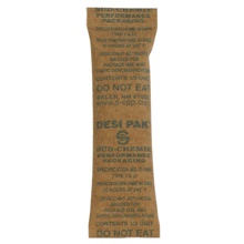 1 x 3 1/2 x 1/4" Kraft Clay Desiccant Bag - 5 Gallon Pail image