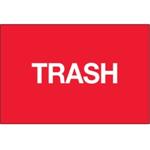 2 x 3" - "Trash" (Fluorescent Red) Labels image