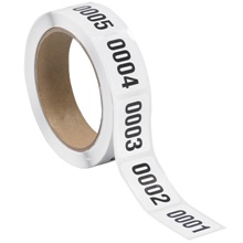 1 x 1 1/2" (0001-0500) Consecutive Numbered Labels image