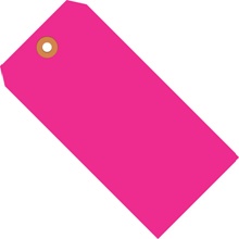 2 3/4 x 1 3/8" Fluorescent Pink 13 Pt. Shipping Tags image