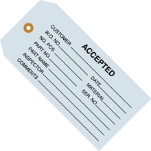 4 3/4 x 2 3/8" - "Accepted (Blue)" Inspection Tags image