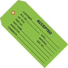 4 3/4 x 2 3/8" - "Accepted (Green)" Inspection Tags image