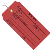 4 3/4 x 2 3/8" - "Rejected" Inspection Tags - Pre-Wired image