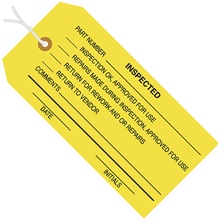 4 3/4 x 2 3/8" - "Inspected" Inspection Tags - Pre-Strung image