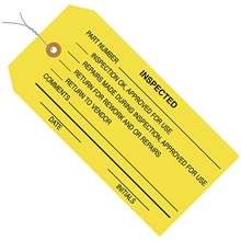 4 3/4 x 2 3/8" - "Inspected" Inspection Tags - Pre-Wired image