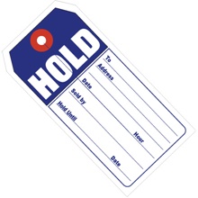 4 3/4 x 2 3/8"  "HOLD" Retail Tags image