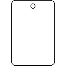 1 3/4 x 2 7/8" White Garment Tags image