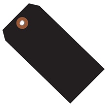 4 3/4" x 2 3/8 Black Plastic Shipping Tags image