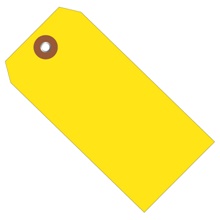 4 3/4 x 2 3/8" Yellow Plastic Shipping Tags image