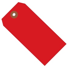 4 3/4 x 2 3/8" Red Plastic Shipping Tags image