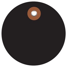2" Black Plastic Circle Tags image
