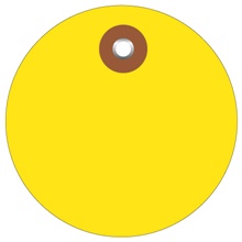 2" Yellow Plastic Circle Tags image