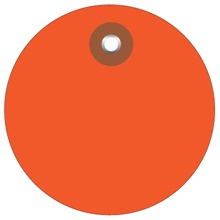 2" Orange Plastic Circle Tags image