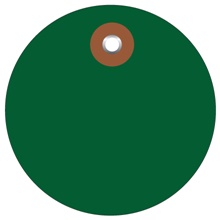 2" Green Plastic Circle Tags image