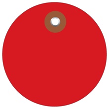 2" Red Plastic Circle Tags image