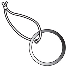 1 1/2" Metal Rim Tags - Pre-strung image