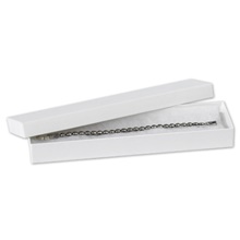 8 x 2 x 7/8" White Jewelry Boxes image