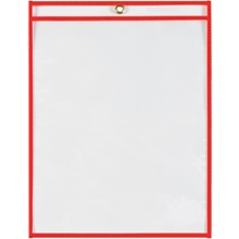 9 x 12" Neon Red Job Ticket Holders image