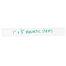 1 x 8" White Warehouse Labels - Magnetic Strips image