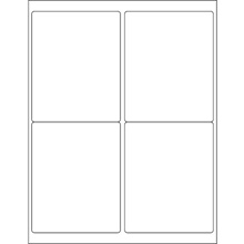 4 x 5" White Rectangle Laser Labels - Master Case image