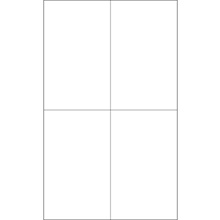 4 1/4 x 7" White Rectangle Laser Labels image