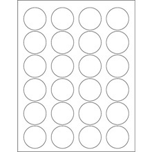 1 5/8" Glossy White Circle Laser Labels image