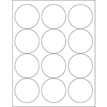 2 1/2" Glossy White Circle Laser Labels image