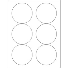 3.33" White Circle Laser Labels image