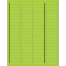 1 3/4 x 1/2" Fluorescent Green Rectangle Laser Labels image