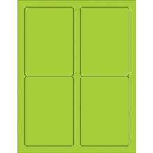 3 1/2 x 5" Green Rectangle Laser Labels image