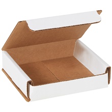 4 x 4 x 1" White Corrugated Mailers image