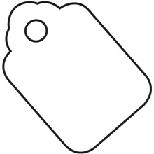 1 1/8 x 1 3/4"  White Merchandise Tags image