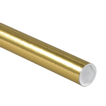 2 x 6" Gold Tubes with Caps image